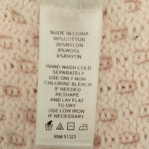 1. State Pink Cable Knit Sweater with Back Pleat - Picture 5 of 5